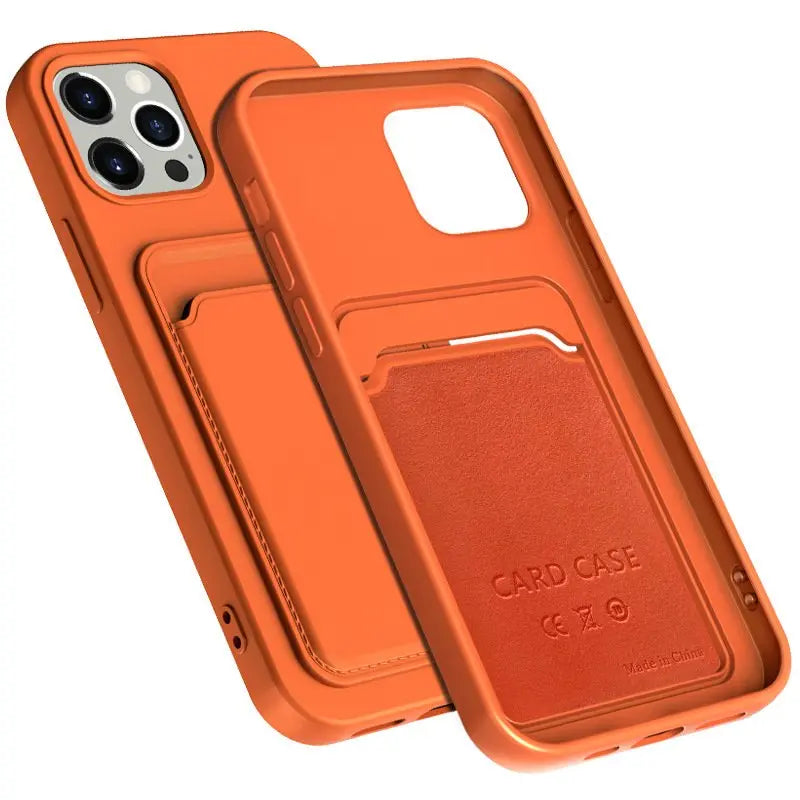 Ultra Slim Silicone iPhone Cases with Card Holder